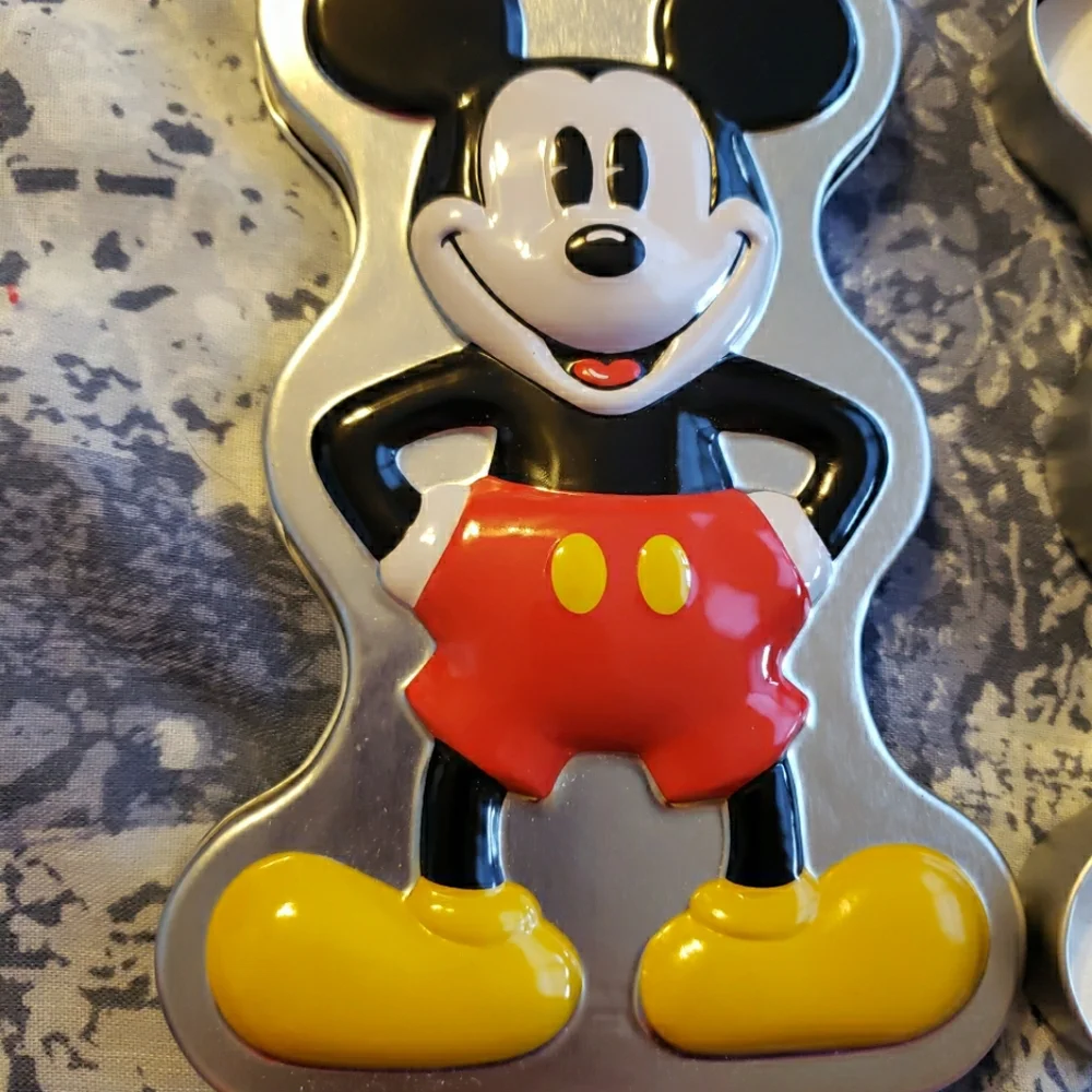 Disney Time Works Black And Gold Mickey Mouse Leather Watch In Mickey Mouse Tin